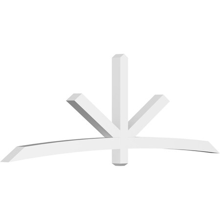 Ekena Millwork Alberta Architectural Grade PVC Gable Bracket, 108"W x 36"H x 4"D x 4"F, 8/12 Pitch GBP108X36X0404ALB00